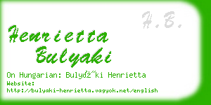 henrietta bulyaki business card